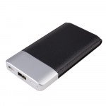 Wholesale 4000 mAh Leather Style Ultra Compact Portable Charger External Battery Power Bank (White)